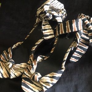 Ankle wrap/tie up wedges